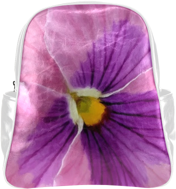 Pink And Purple Pansy Multi-pockets Backpack - Happy Birthday Card With Pink Pansie Card (500x500), Png Download