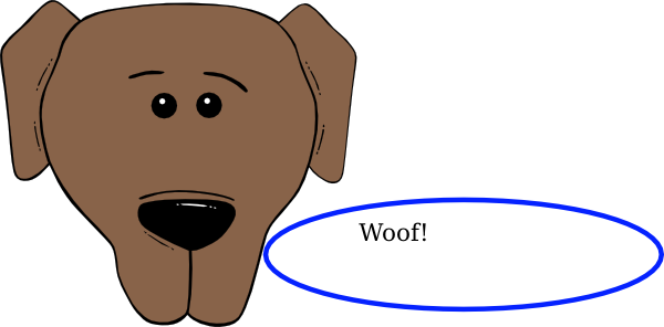 Barking Dog Clip Art - Cartoon Dog Face (600x296), Png Download