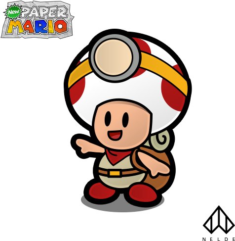Captain Toad Paper Mario Style By Nelde-d7lui85 - Paper Mario Captain Toad (500x500), Png Download
