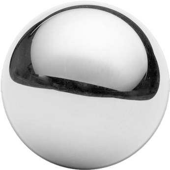 Mirrored Silver, Liquid Gold, Mirrored Rose Gold - Chrome Ball Bearing (355x364), Png Download