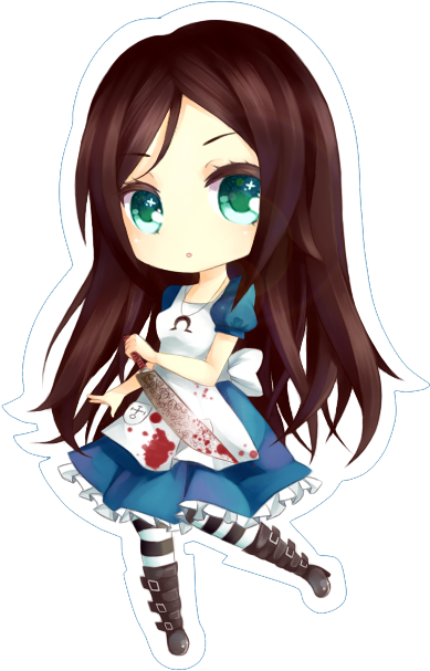 Alice Madness Returns Chibi (500x625), Png Download