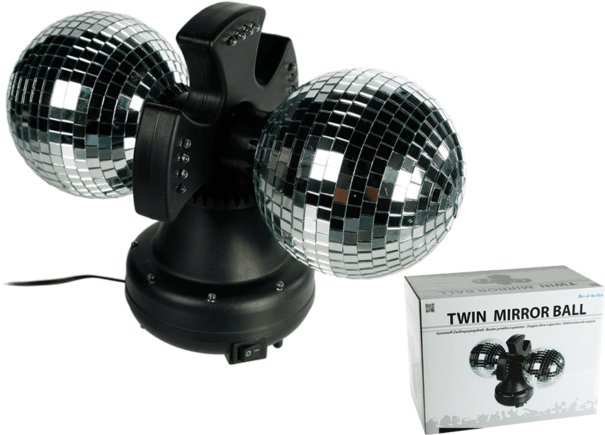Plastic Twin Mirror Ball - Bigbuy Double Disco Mirror Ball 1.31 Kg (945x709), Png Download