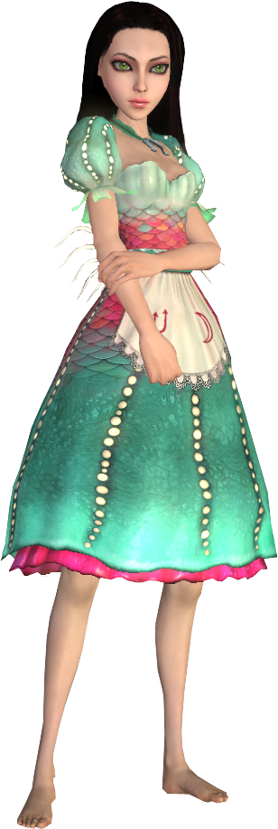 The Siren Dress Is The Second Dress Equipped During - Alice Madness Siren Dress (308x917), Png Download