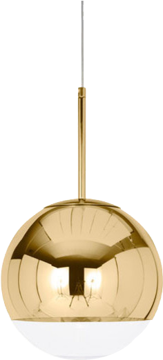 Tom Dixon Gold Mirror Ball (251x528), Png Download