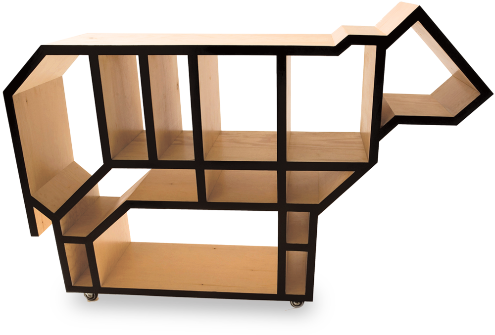 Mooj-transparent - Modern Bookshelf (1000x677), Png Download