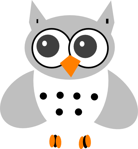 White Baby Owl - Snowy Cartoon Owls Png (552x597), Png Download
