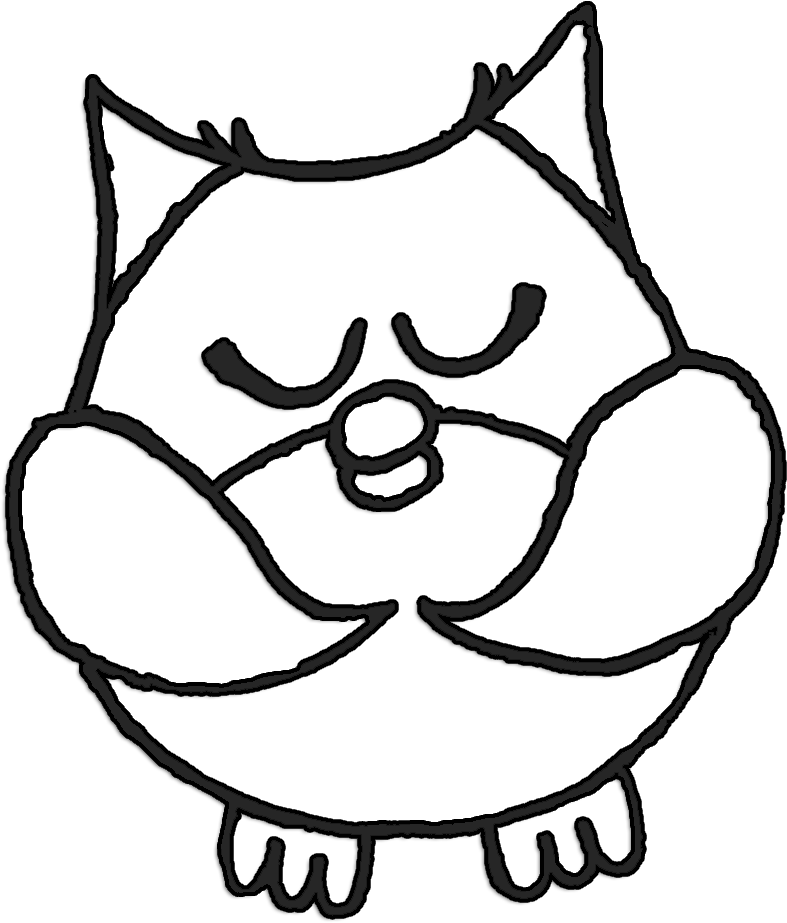 Girl Owl Clipart Black And White Collection - Sky Clipartblack And White (870x982), Png Download