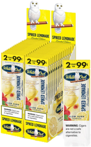 White Owl Spiked Lemonade Cigarillos 2pk/30-99c **limited - Spiked Lemonade White Owls (500x500), Png Download