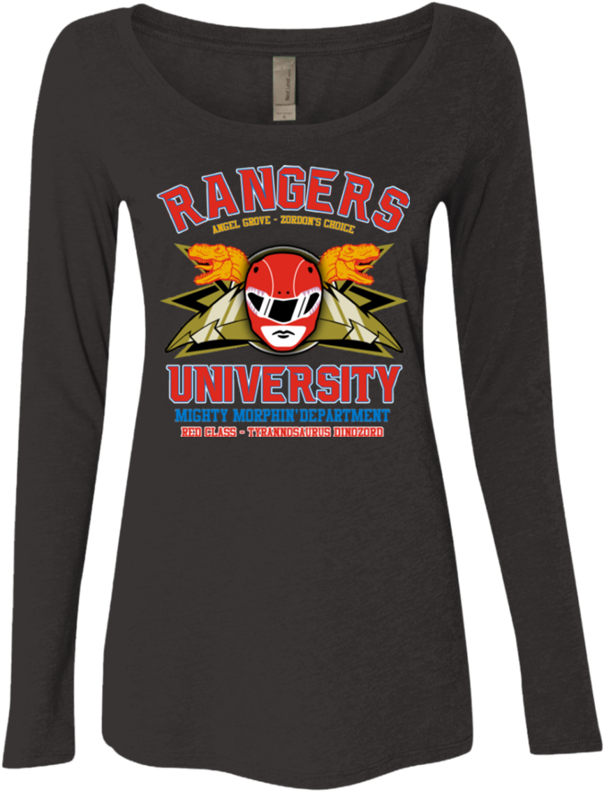 Red Ranger Women's Triblend Long Sleeve Shirt - Long-sleeved T-shirt (1155x1155), Png Download