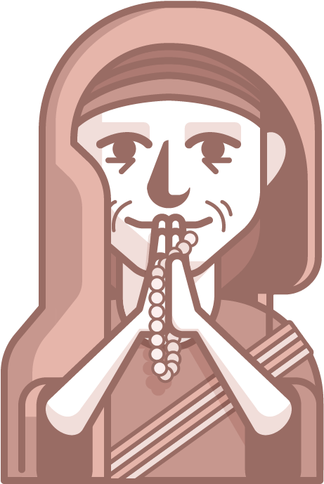 Mother Teresa - Illustration (800x800), Png Download