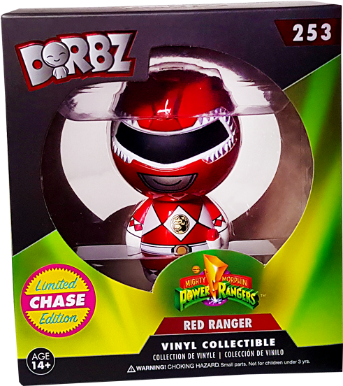 Red Ranger Chase Dorbz - Funko Mighty Morphin Power Rangers - Red Ranger (253) (600x600), Png Download