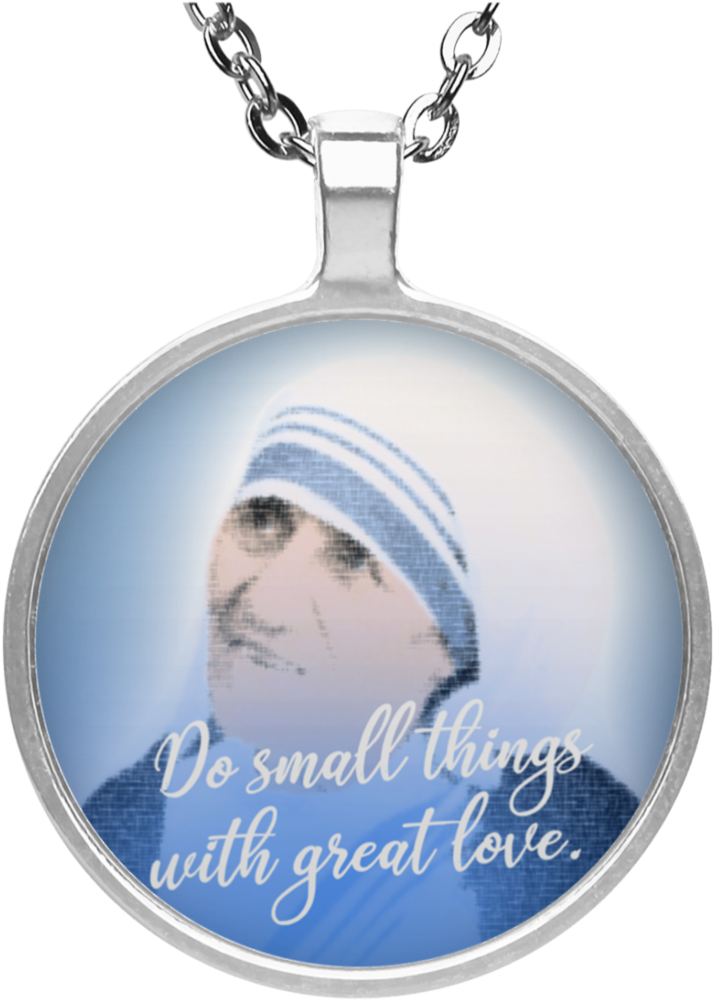 Mother Teresa Necklace - Custom Pendant Necklace - Daddy My Winger - Gift (1024x1024), Png Download