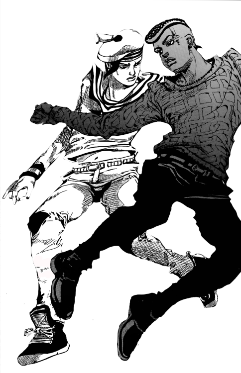 Josefumi And Kira - Jojolion Kira And Josefumi (484x750), Png Download