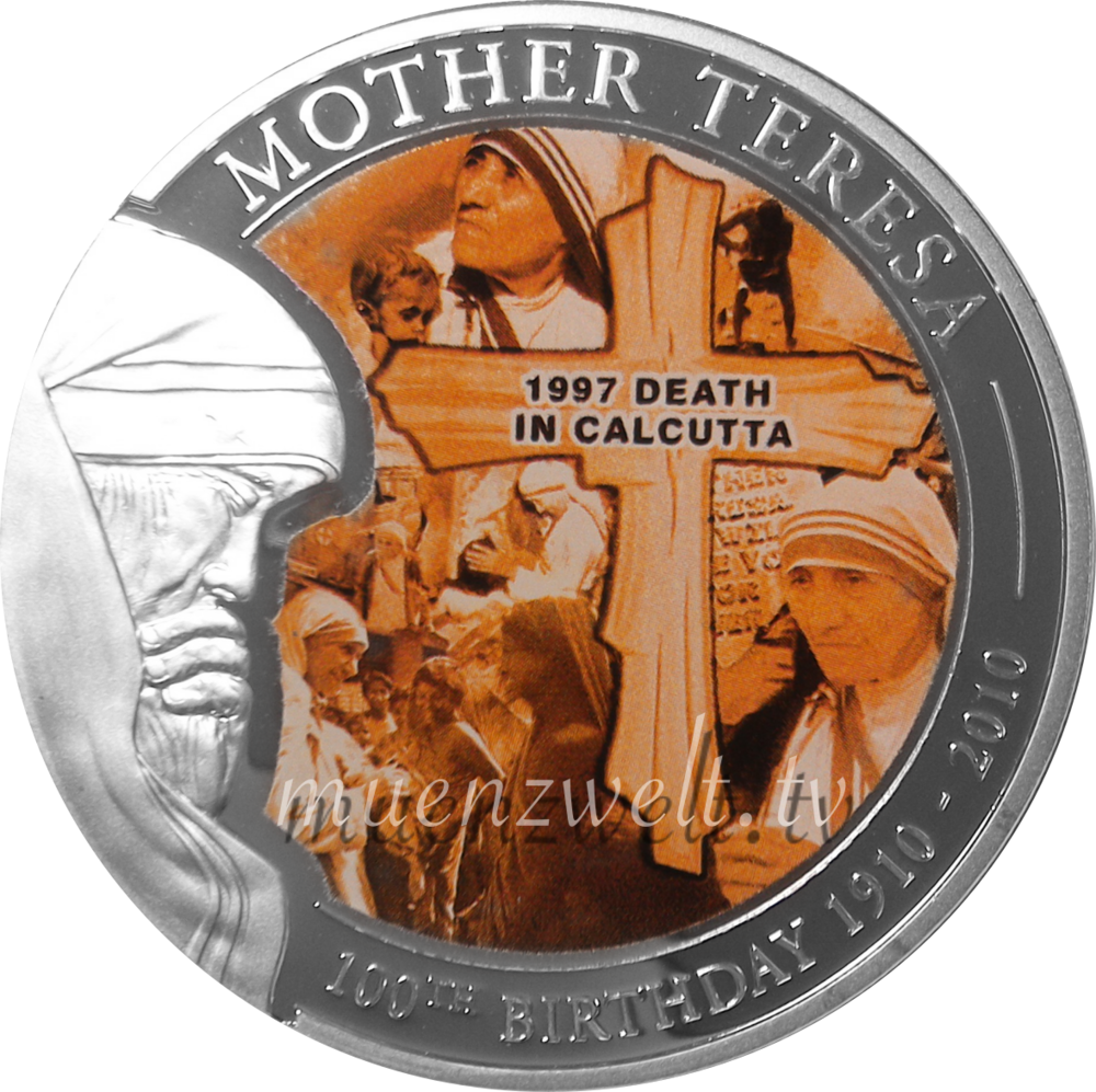1 Dollar Palau 2010, Mother Teresa Death In Calcutta, - Kolkata (1000x997), Png Download