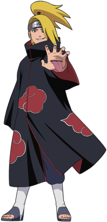 Three Psychos With A Knack Of Explosives Duke It Out - Naruto Deidara (400x746), Png Download