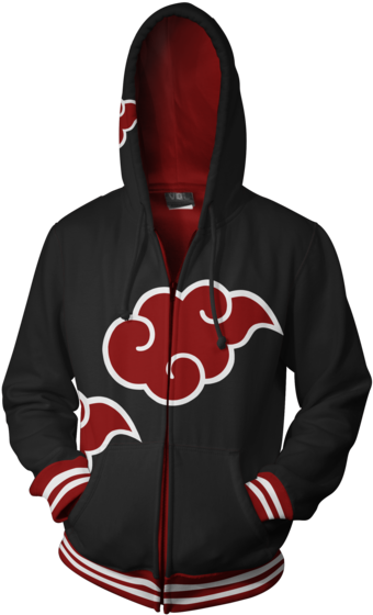 Akatsuki Costume Zip Hoodie - Marvel Iron Fist Jacket (386x600), Png Download