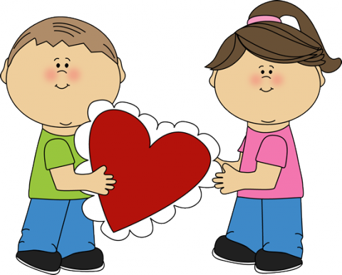 Valentines Day Clip Art For Kids (480x387), Png Download