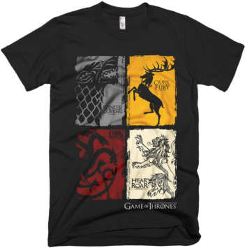 Game Of Thrones Distressed Sigil - John Wayne Lady Gaga Shirt (350x435), Png Download