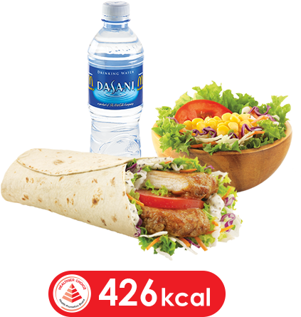 Grilled Chicken Mcwrap Meal With Dasani Drinking Water - Fast Food (500x500), Png Download