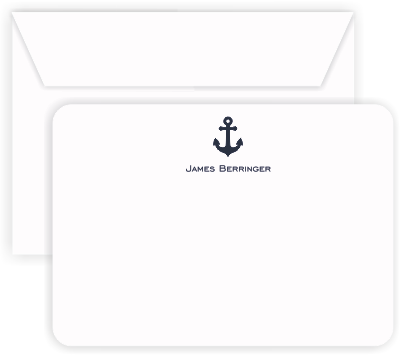 Main Navy Anchor Personalised Cards - Anchor (400x355), Png Download