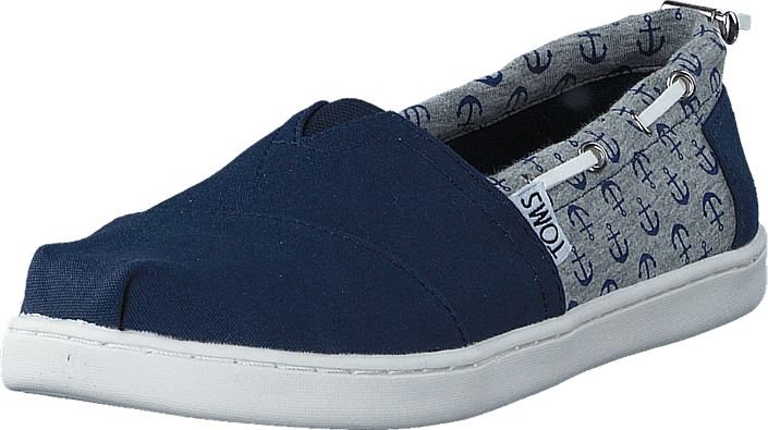 Bimini Espadrille Yt Navy Anchor - Toms Bimini Espadrille Causal Kids Slip On (705x395), Png Download