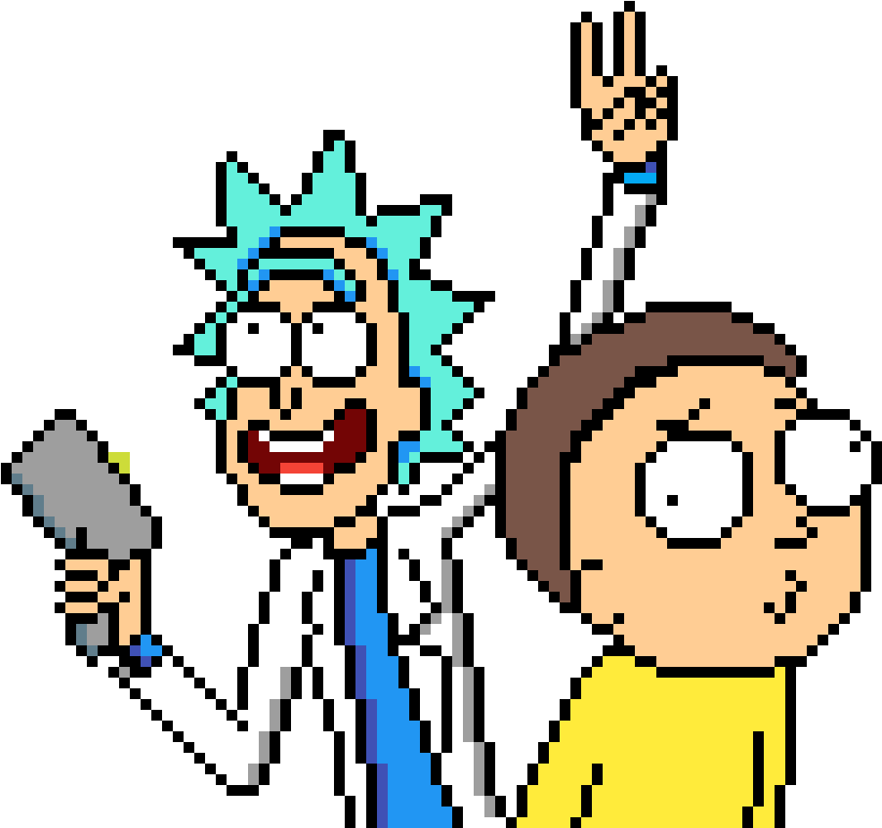 Rick & Morty - Morty Pixel Art (1200x1200), Png Download
