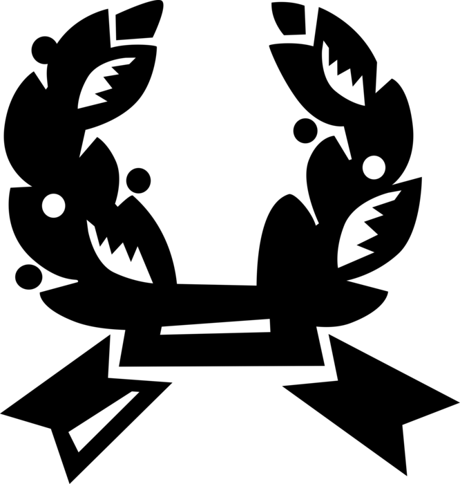 Vector Illustration Of Ancient Greek And Roman Laurel - Learning (666x700), Png Download