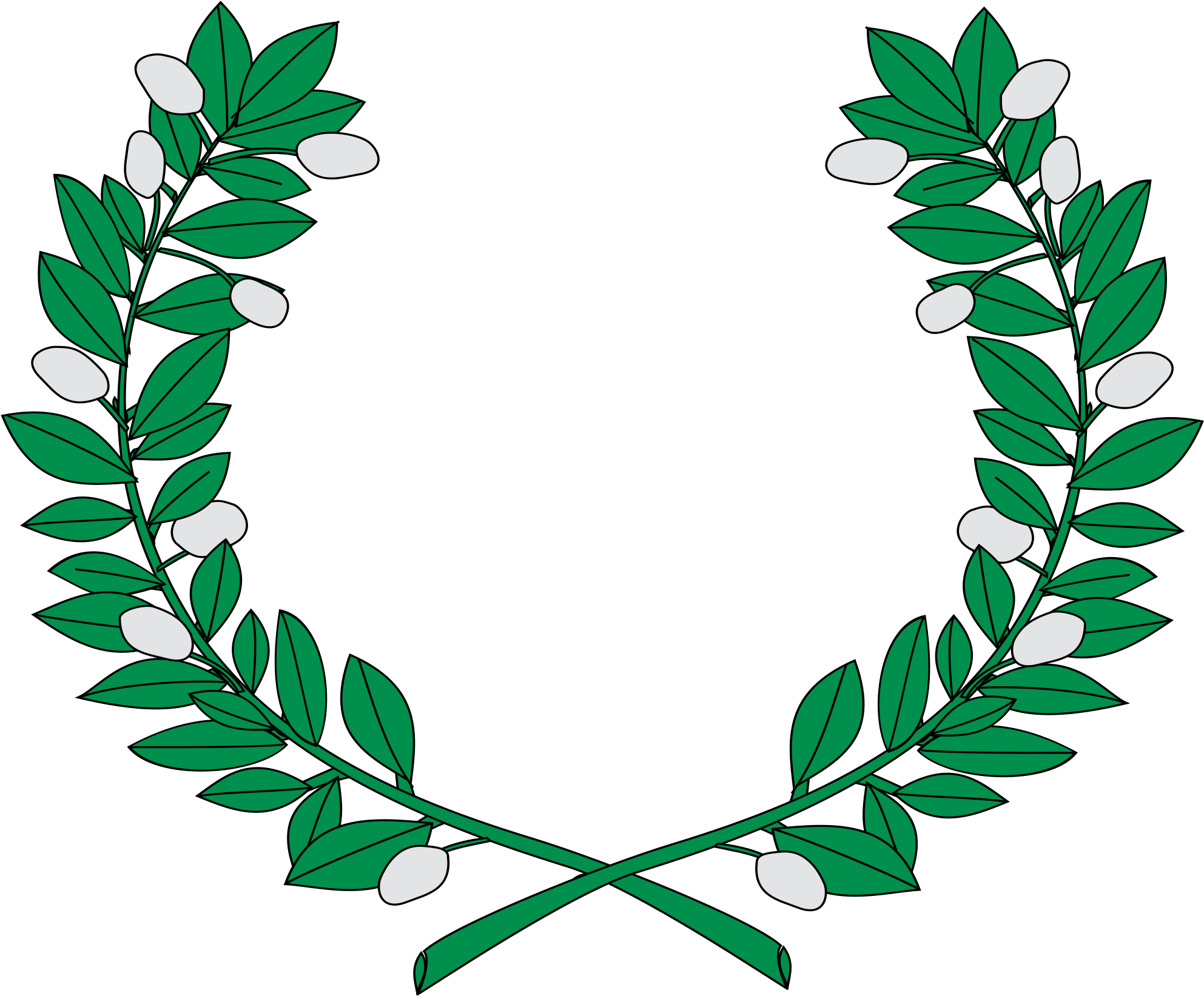 Open - Wreath Coat Of Arms (2000x2000), Png Download