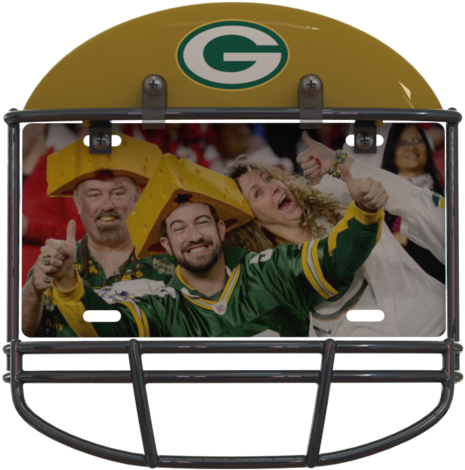 Green Bay Packers Helmet Frame - Green Bay Packers Monthly Pocket Planner (476x480), Png Download