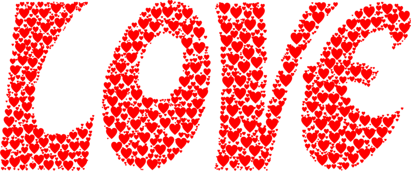 Love Hearts Love Letter - Clip Art Love Hearts (817x340), Png Download