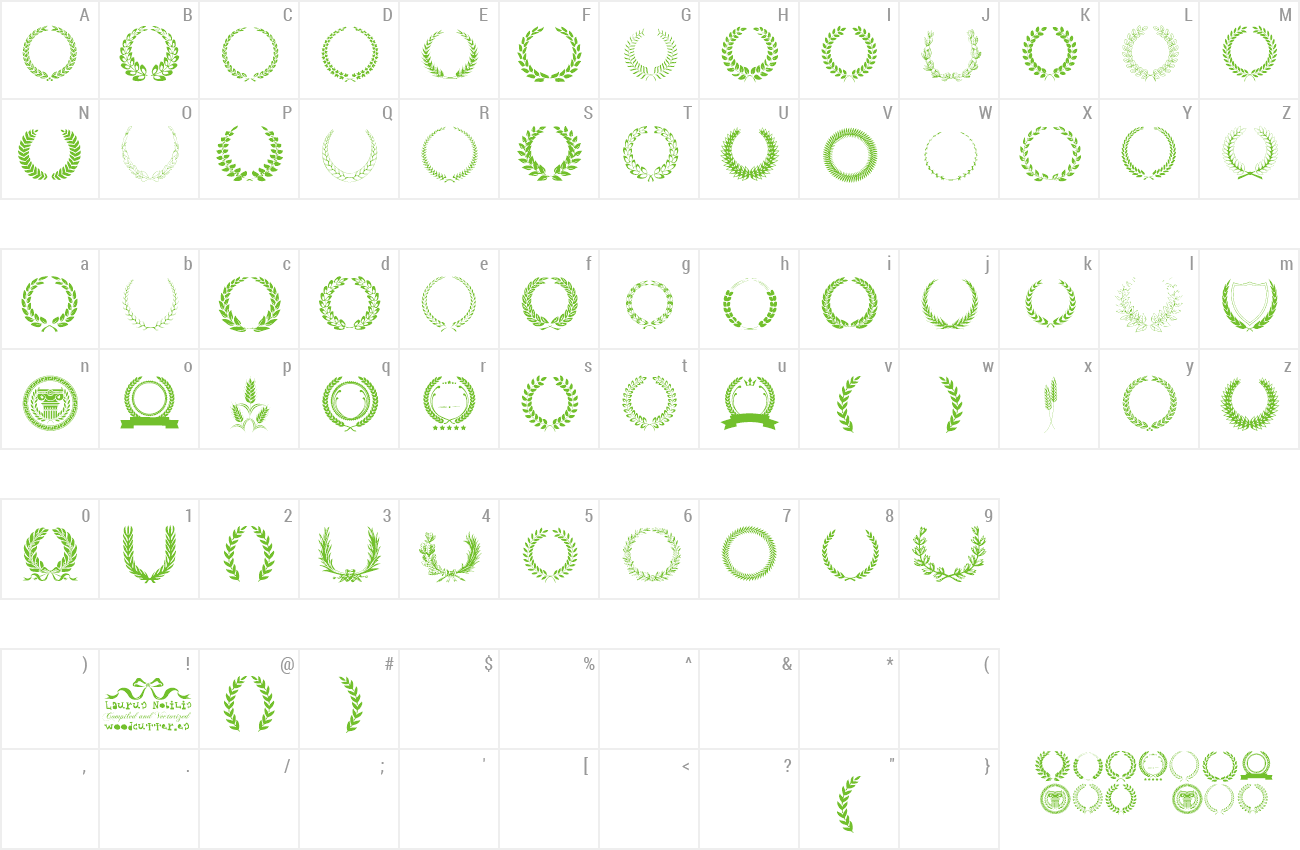 Characters Sample - Bay Laurel (1300x850), Png Download