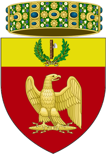 Coat Of Arms Of The City Of Castellum - Coat Of Arms Of Napoleon Ii Bonapart Throw Blanket (354x500), Png Download