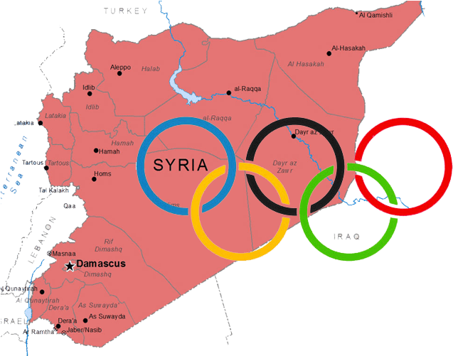 Syrian Refugee To Participate In Olympic Torch Exchange - Syria Black (720x500), Png Download