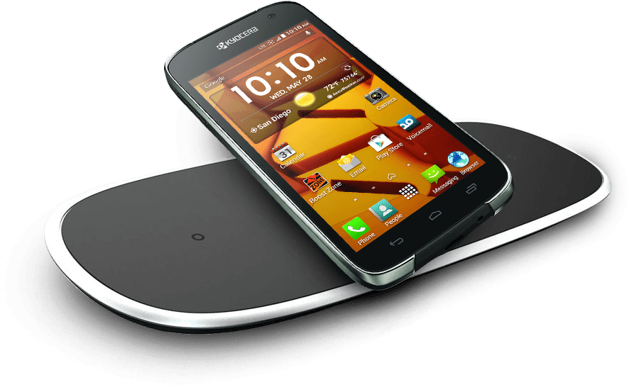 No Cord Required - Kyocera Hydro Icon - 8 Gb - Black - Boost Mobile - (886x546), Png Download