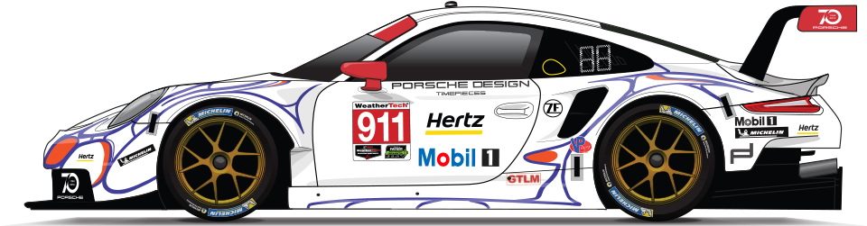 Porsche 911 Rsr - Mitsubishi Racing Lancer (988x252), Png Download