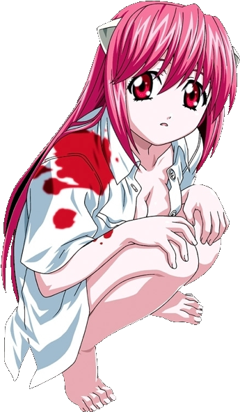 Lucy Elfen Lied Png For Kids - Elfen Lied Watercolor Tablet - Ipad Mini 1 (401x617), Png Download