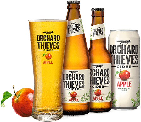 Orchard Thieves Cider - Orchard Thieves Apple Cider 4.5% Abv 660ml X12 (454x396), Png Download