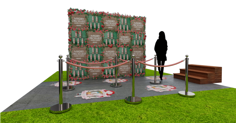 Framing The Center Of The Wall Is A 3d Angry Orchard - Artificial Turf (800x450), Png Download