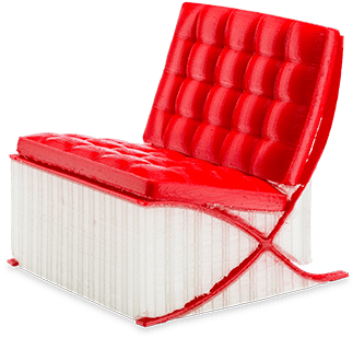 3d Printed Chair - Ultimaker 3 Examples (373x324), Png Download