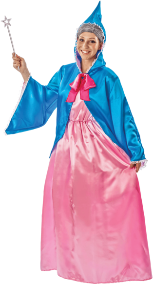 Grant Wishes In The Adult Magical Fairy Godmother Costume - Fairy God Mother Costume (366x580), Png Download