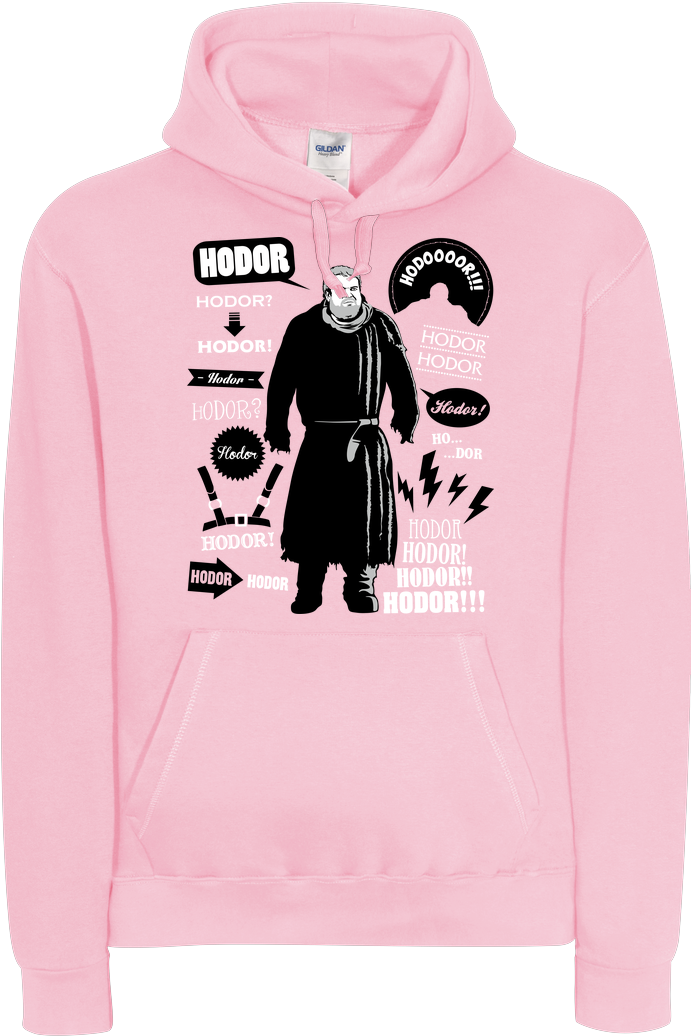 Olipopart Hodor Quotes Sweatshirt B&c Hooded (1044x1044), Png Download