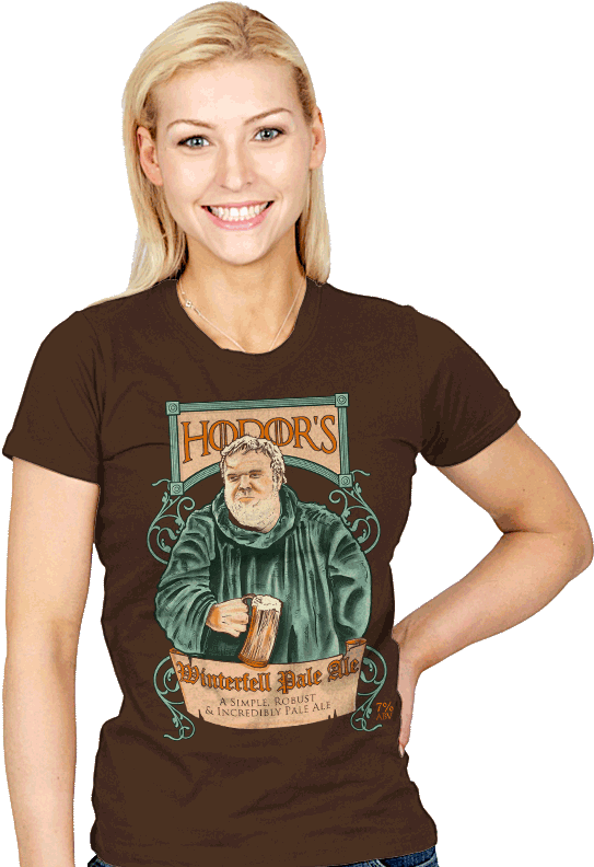 Hodor's Pale Ale - Teenage Model Purple Shirt (800x800), Png Download