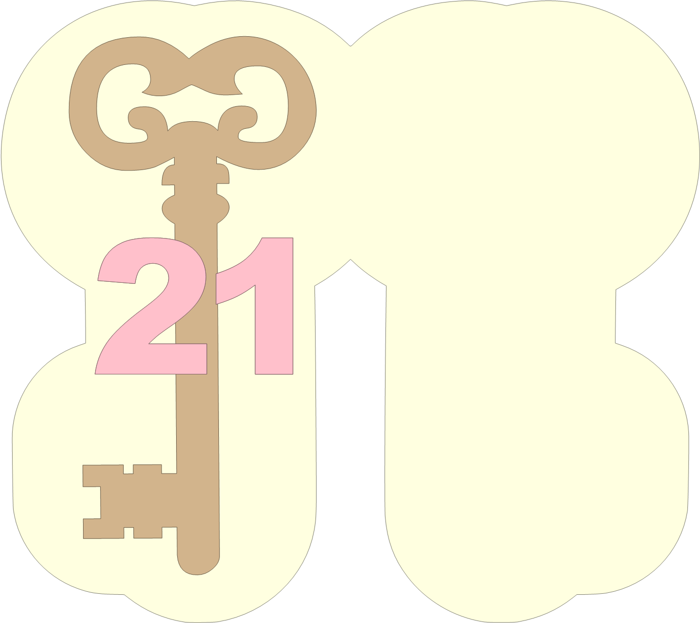 21 Birthday Card - Letter (1416x1264), Png Download