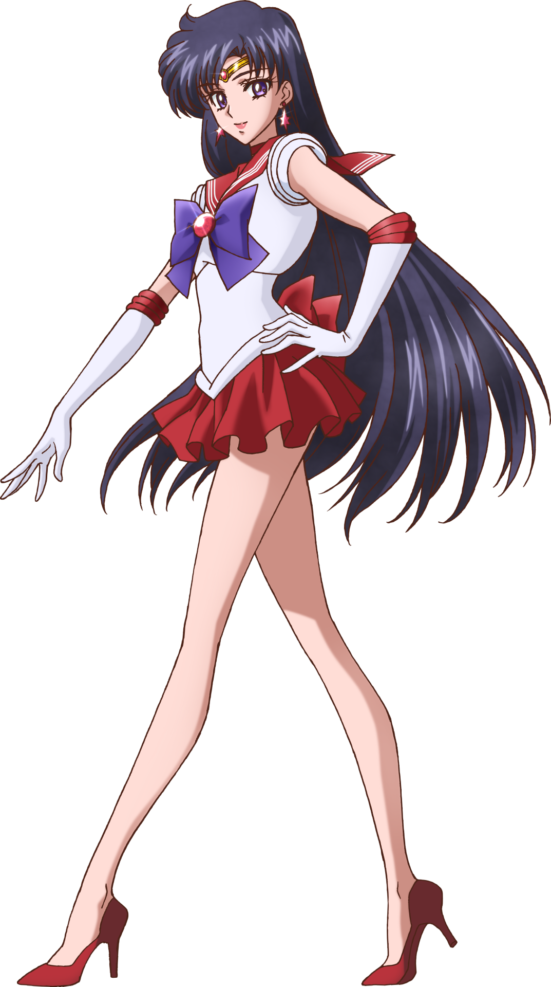 Sailor Chibi Moon, Sailor Mars, Sailer Moon, - Sailor Mars Crystal Png (1073x1920), Png Download