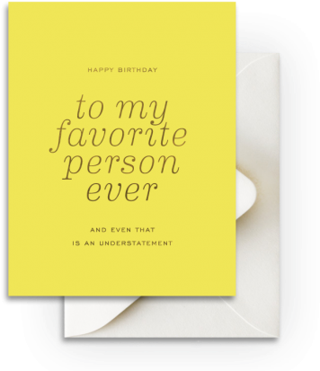Favorite Person Birthday Card - Greeting Card (450x450), Png Download