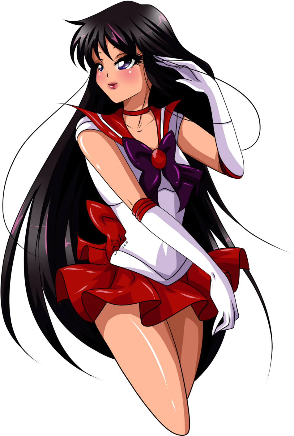 Resized To 83% Of Original - Sailor Mars Fan Art (1024x1638), Png Download