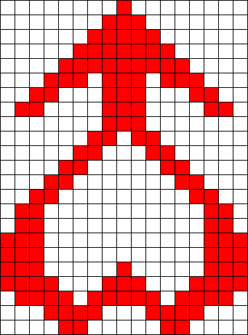 Sailor Mars Symbol Perler Bead Pattern / Bead Sprite - Sailor Mars Symbol Perler (358x484), Png Download
