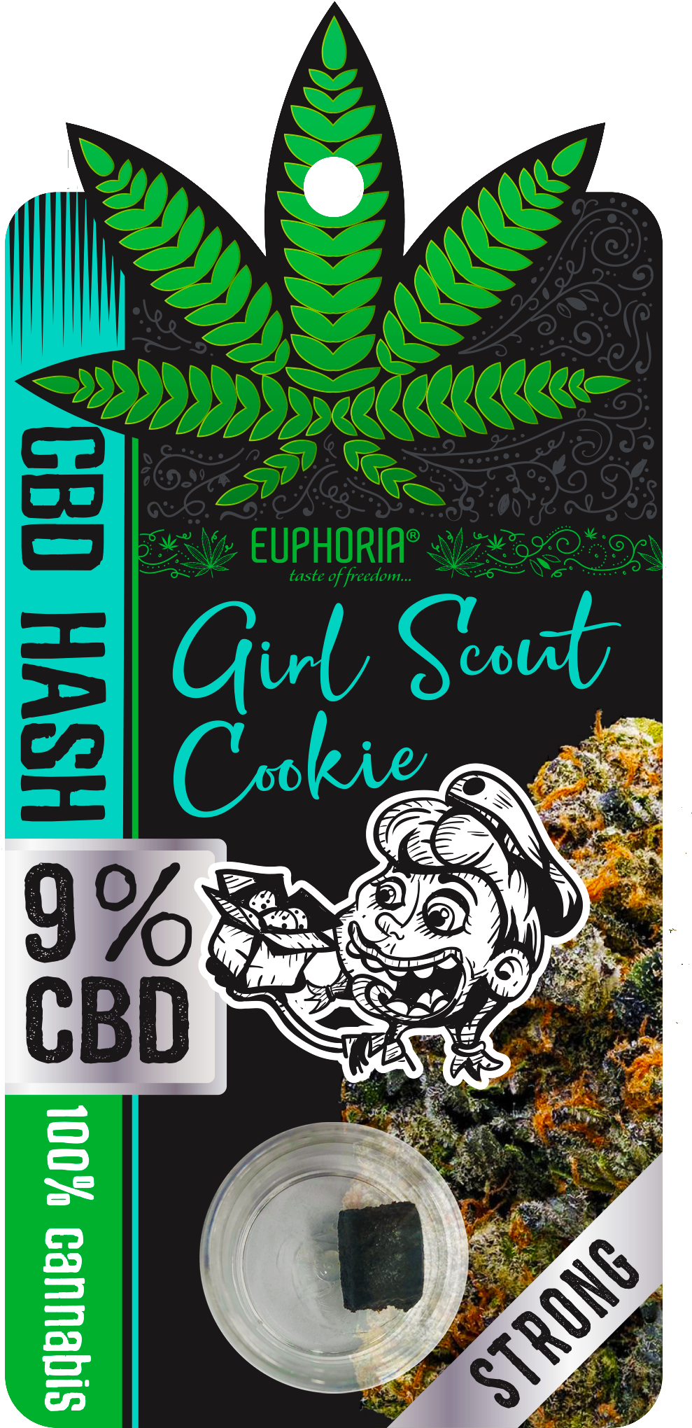 Cbd Hash 9% Girl Scout Cookie - Cbd Hash 19% (1117x2163), Png Download