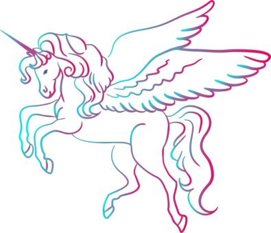 Drawing Unicorn Line Art Coloring Book Cartoon - Unicorn Clipart Black And White (395x340), Png Download