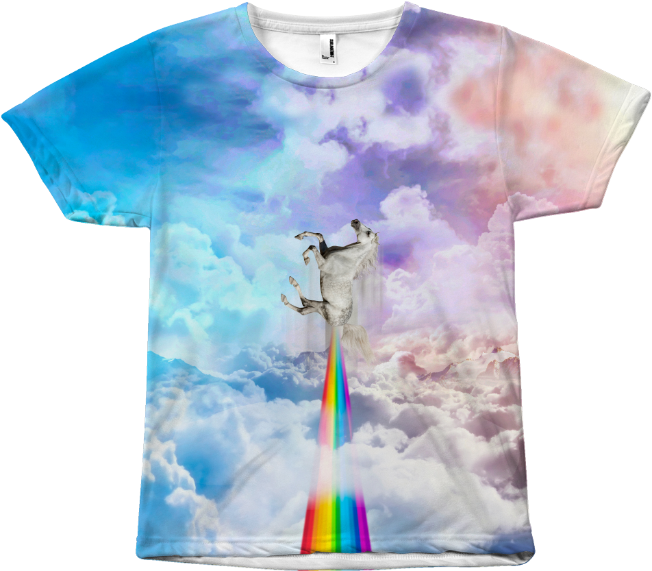 Flying Unicorn T-shirt - Top (1024x1024), Png Download